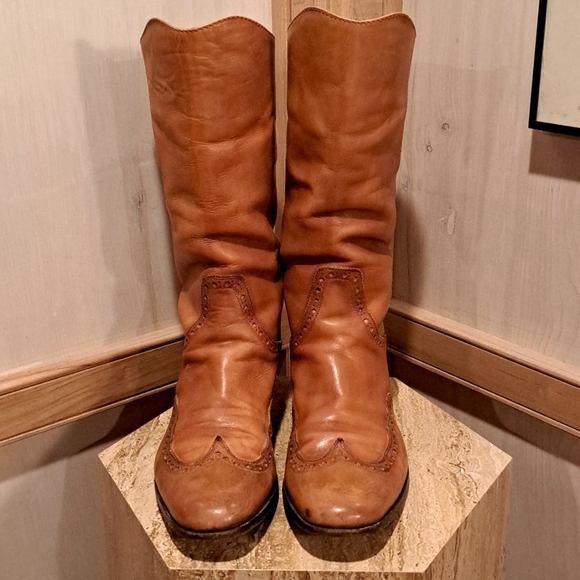 Gucci vintage brogue tall boots 8.5 - Picture 3 of 11